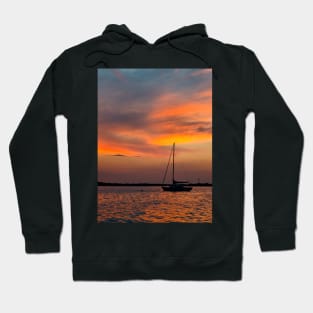 Orange Sunset Over the Toms River. Hoodie